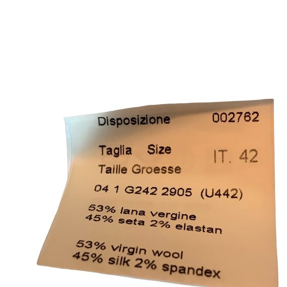 PIAZZA SEMPIONE Tan Wool Silk Blend Buttoned Blazer‎ - Picture 7 of 9